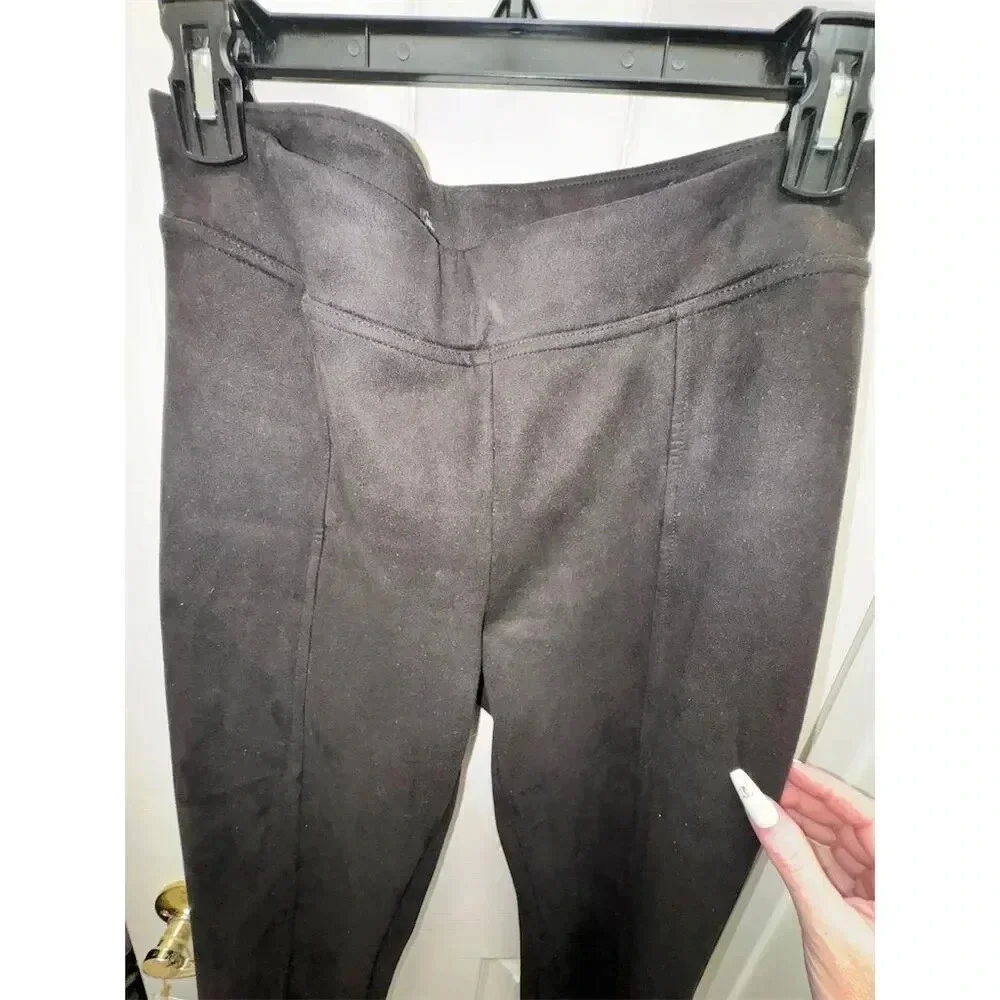 Andrew Marc Women's Black faux suede Pull-On Jeggings Size M - Picture 7 of 14